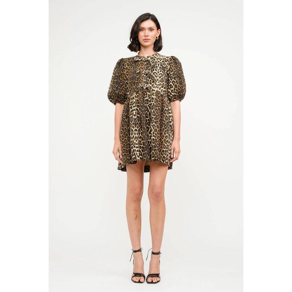 NEW SOFIE THE LABEL arlo dress in leopard